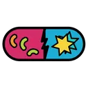 pill capsule Pop Art icon