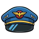 pilot hat Pop Art icon