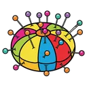 pin cushion Pop Art icon