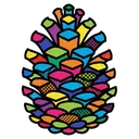 pinecone Pop Art icon
