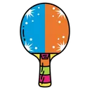 ping pong paddle Pop Art icon