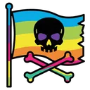 pirate flag Pop Art icon