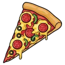 pizza slice Pop Art icon