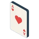 playing card Isometric icon