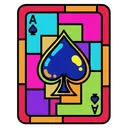 playing card (ace of spades) Pop Art icon