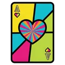 playing card Pop Art icon