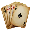 playing cards Oil Painting icon
