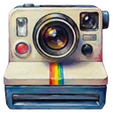polaroid camera Oil Painting icon