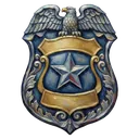 police badge Oil Painting icon