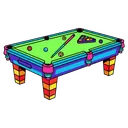 pool table Pop Art icon