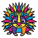 porcupine Pop Art icon