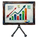 presentation chart board Oil Painting icon