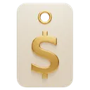 price tag with dollar sign Photorealistic icon