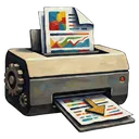 print document output Oil Painting icon