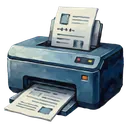 printer document output Oil Painting icon