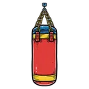 punching bag Pop Art icon