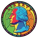 quarter coin Pop Art icon