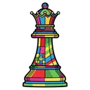 queen chess piece Pop Art icon
