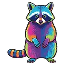 raccoon Pop Art icon