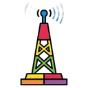 radio tower Pop Art icon