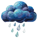 rain cloud drops Oil Painting icon