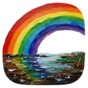 rainbow after rain Oil Painting icon