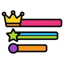 ranking position chart Pop Art icon