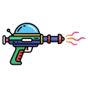 ray gun Pop Art icon
