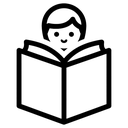 reading book Line Art icon