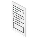receipt Isometric icon
