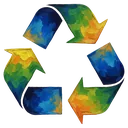 recycle symbol arrows Oil Painting icon