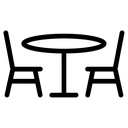 restaurant table Line Art icon