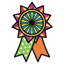 ribbon badge Pop Art icon