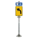 road sign post Photorealistic icon