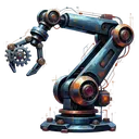 robot automation Oil Painting icon