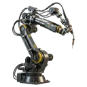 robotic welding arm Photorealistic icon