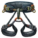 rock climbing harness Oil Painting icon