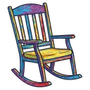 rocking chair Pop Art icon