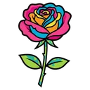 rose Pop Art icon