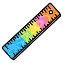 ruler Pop Art icon
