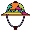 safari hat Pop Art icon