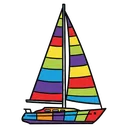 sailboat Pop Art icon