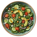 salad bowl healthy Oil Painting icon