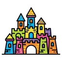 sandcastle Pop Art icon