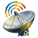 satellite dish signal Oil Painting icon