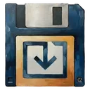 save floppy disk Oil Painting icon