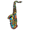 saxophone Pop Art icon