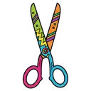 scissors Pop Art icon