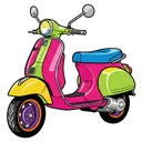 scooter (vespa) Pop Art icon
