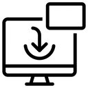 screen share Line Art icon